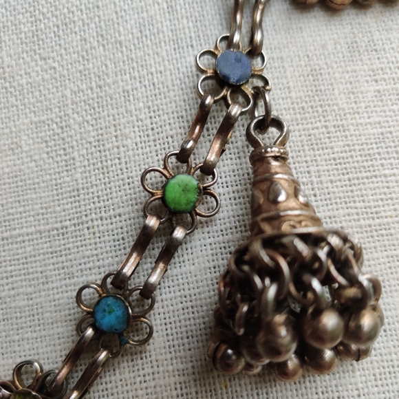 Antique boho tribal Tibetan gypsy necklace - Picture 7 of 14